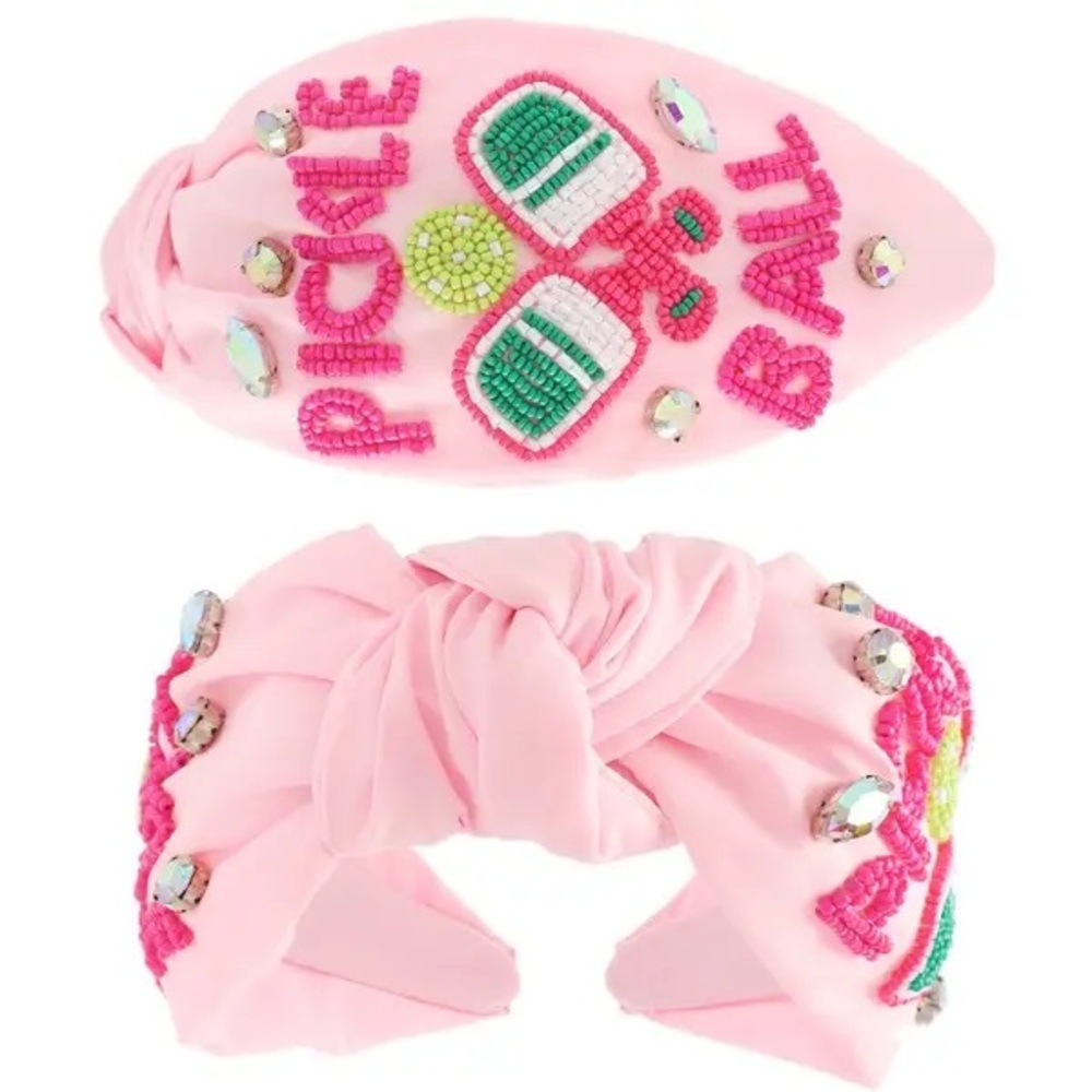 Add a bit of daily romance: Pickle Baller Top Knotted Beaded Headband